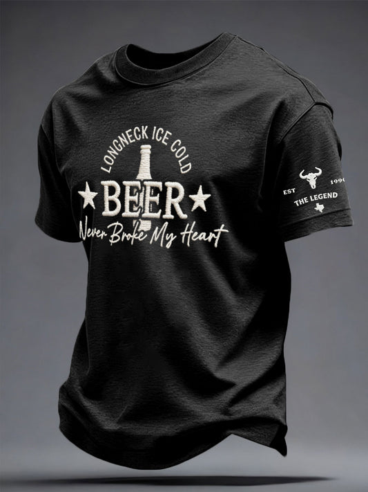 Men's Western Style Country Music Lover Combs Printed T-shirt