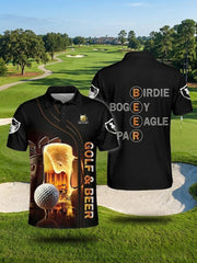 Men's Golf Beer Printed Shirt