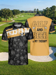 Men's Golf & Beer Is My Therapy Printed Shirt
