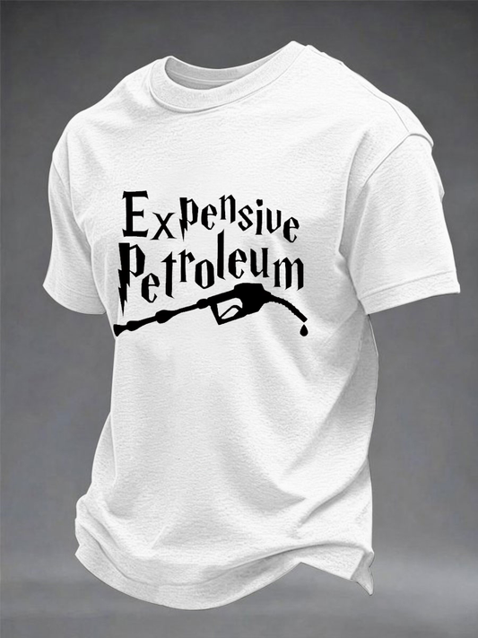 Men's expensive petroleum imitation cotton short-sleeved T-shirt