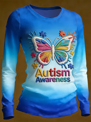 Women's Autism Awareness Casual T-shirt
