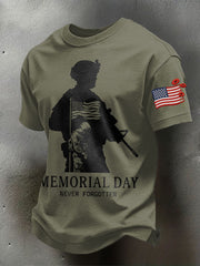 Men's Veteran Memorial Day Printed T-shirt
