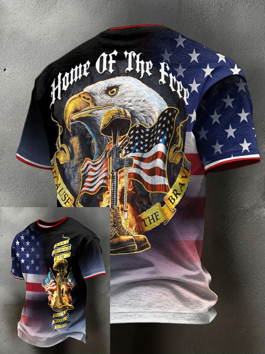 Men's Veteran Memorial Day Printed T-shirt