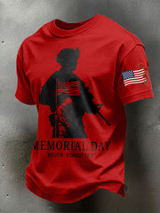Men's Veteran Memorial Day Printed T-shirt