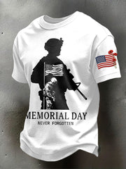 Men's Veteran Memorial Day Printed T-shirt