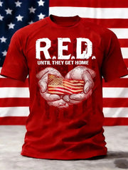 Men's 'Red until they get home' T-shirts