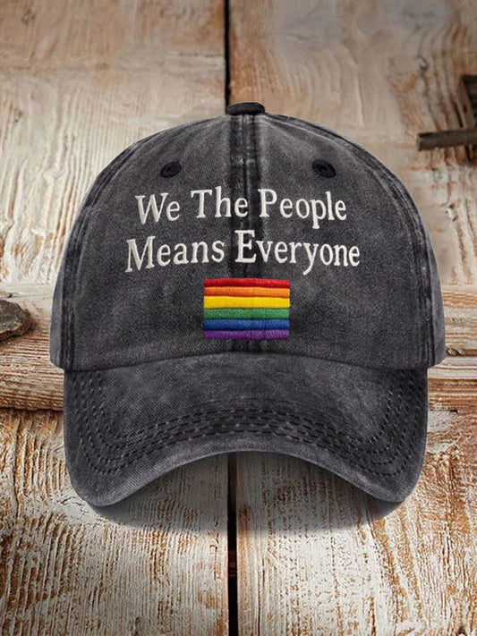 Unisex We The People Means Everyone Pride Print Hat
