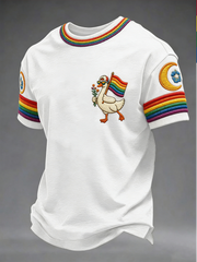 Men's Funny Pride Duck Pride Month short sleeves t-shirt