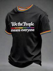Men's 'We The People Means Everyone' Printed Casual T-Shirt