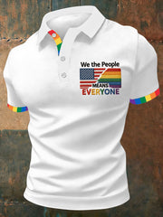 Men's Pride Month 'We The People Means Everyone' Printed Short Sleeve Top
