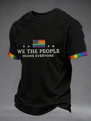 Men's 'We The People Means Everyone' Printed Short Sleeve T-Shirt