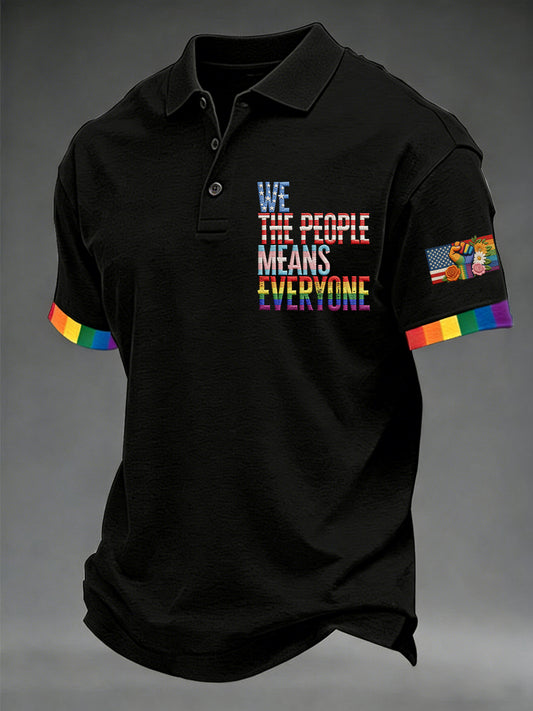 Men's 'We The People Means Everyone' Printed Short Sleeve Top