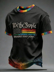 Men's 'We The People Means Everyone' Printed Casual T-Shirt