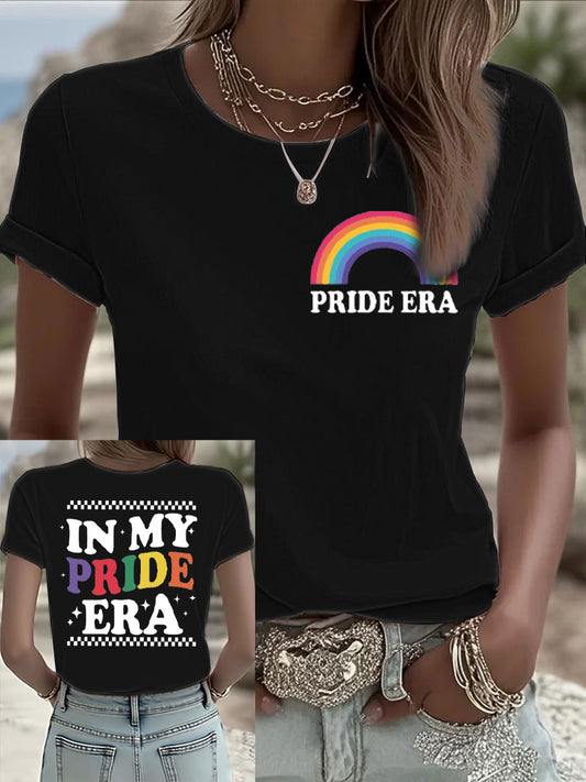 Women's pride rainbow month short-sleeved T-shirt