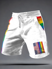men's pride rainbow month shorts