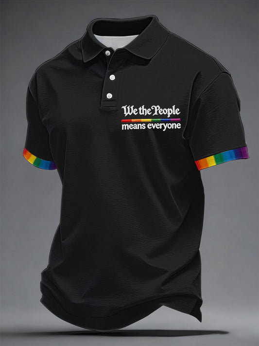 Men's 'We The People Means Everyone' Printed Casual Top