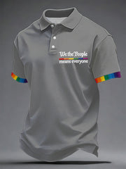 Men's 'We The People Means Everyone' Printed Casual Top
