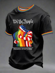 Men's "We The People Means Everyone" Printed Casual T-Shirt