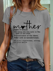 Women's Funny Mother's Day A Woman Who Has Eyes In The Back of Her Head Printed T-Shirt