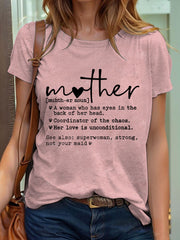 Women's Funny Mother's Day A Woman Who Has Eyes In The Back of Her Head Printed T-Shirt