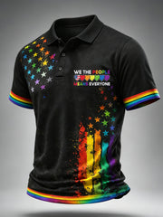 Men's Pride Month LGBT Art 'We The People Means Everyone' Short Sleeve Top
