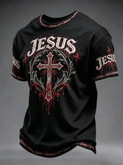 Men's Faith JESUS Printed T-shirt