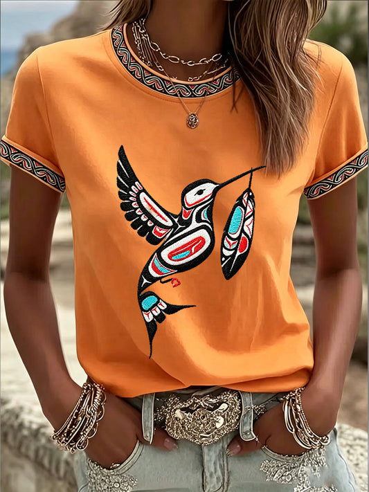Women's Indigenous Totem Art Casual Shirt