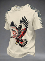 Men's Casual T-Shirt with Totem Print