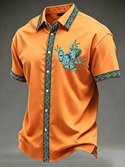 Men's Indigenous Totem Art Casual Shirt