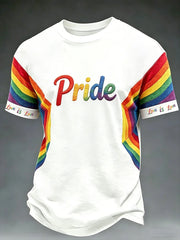 Men's Pride Month 'Love is Love' Printed Short Sleeve T-shirt