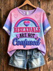 Women's Bisexuality Printed Casual T-shirt