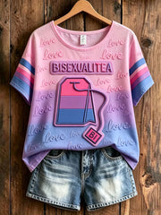 Women's Bisexuality Printed Casual T-shirt