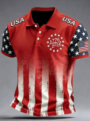 Men's USA 1776-2026 Printed Casual Top