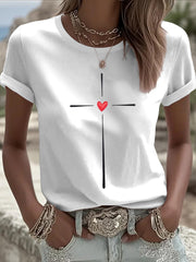 Women's Christian Cross Print Tee