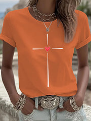 Women's Christian Cross Print Tee