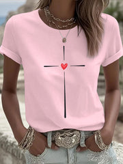 Women's Christian Cross Print Tee