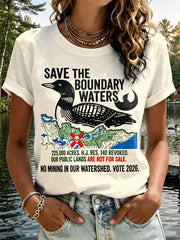 Women's Save The Boundary Waters Print T-shirt