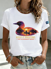 Women's Save The Boundary Waters Print T-shirt