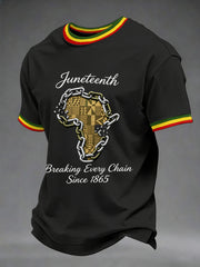 Men's Juneteenth Breaking Every Chain Since 1865 Print Tee