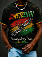 Men's Juneteenth Breaking Every Chain Since 1865 Print Tee