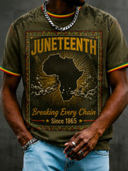 Men's Juneteenth Breaking Every Chain Since 1865 Print Tee