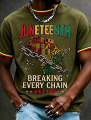 Men's Juneteenth Breaking Every Chain Since 1865 Print Tee