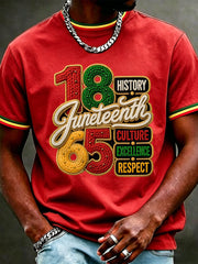 Men's Juneteenth 1865 Print Casual Tee