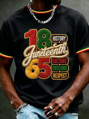 Men's Juneteenth 1865 Print Casual Tee