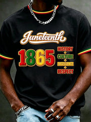 Men's Juneteenth Print Casual Tee