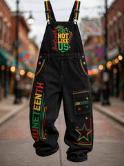 Men's Juneteenth They Not Like Us Since 1865 Print Casual Jumpsuit