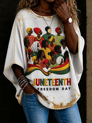 Women's Juneteenth Print Casual Top