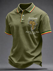 Men's Juneteenth Breaking Every Chain Since 1865 Print Casual Polo