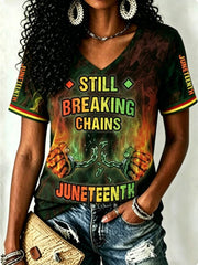 Women's Juneteenth short-sleeved T-shirt