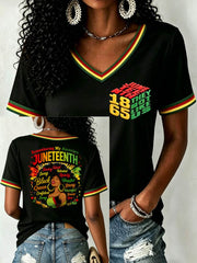 Women's Men's Juneteenth They Not Like Us Since 1865 Print T-shirt